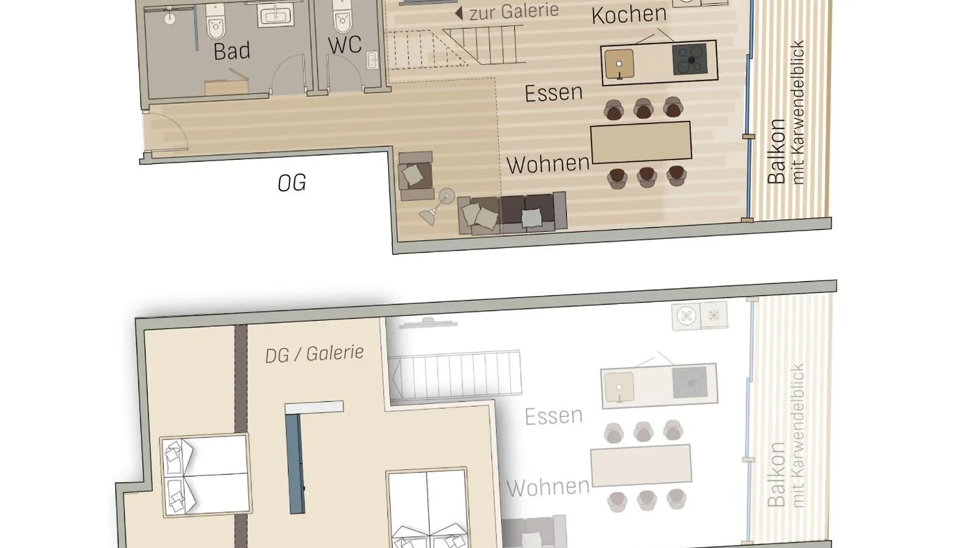 Adlerhaus, Loft Viererspitz -410- Lejlighed Mittenwald